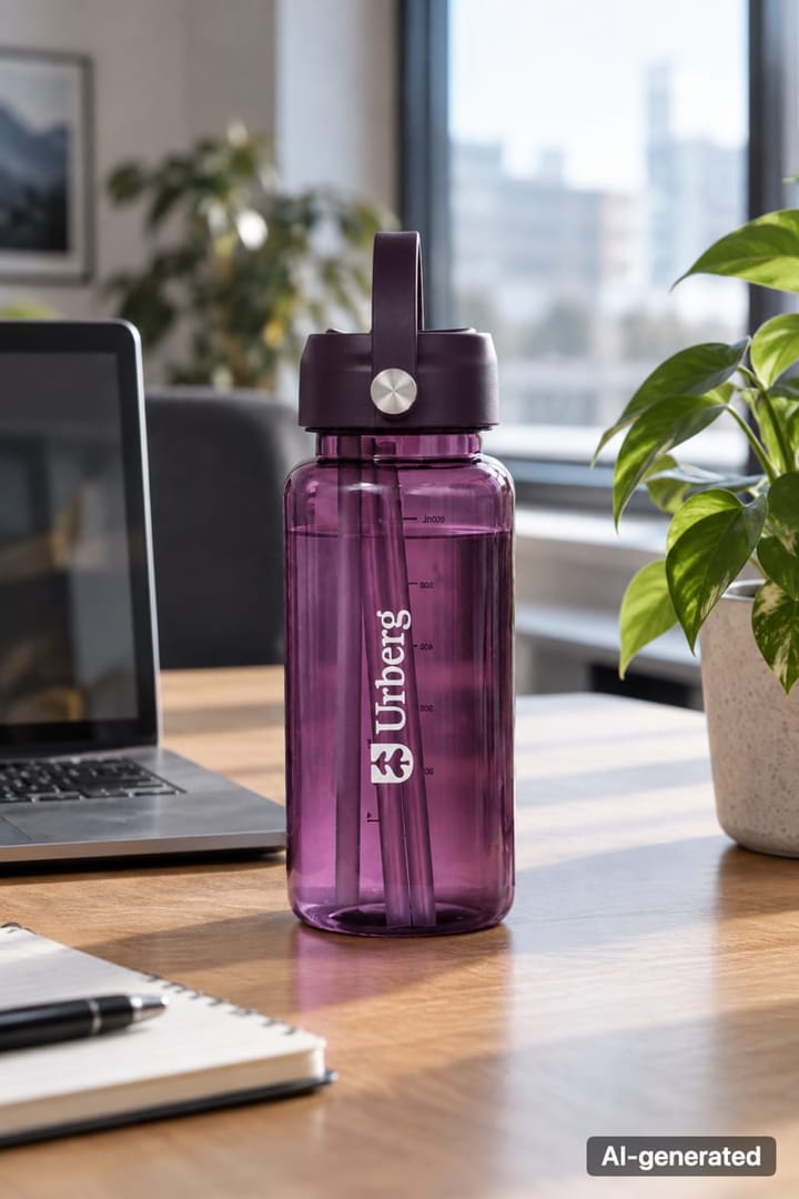 Urberg Tritan Flip Straw 600ml Dark Purple Urberg