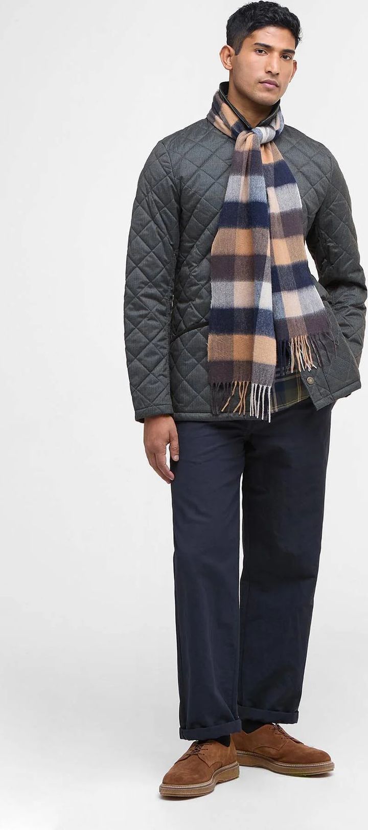 Barbour Unisex Tattersall Lambswool Scarf Autumn Dress Barbour