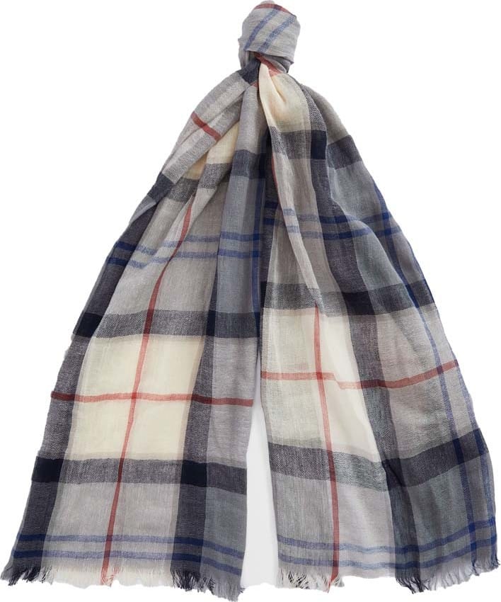 Barbour Women's Welton Tartan Scarf Bleached Pine Tartan