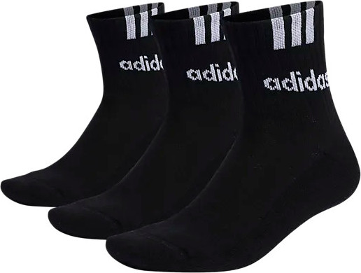 adidas 3-Stripes Linear Half-Crew Cushioned Socks 3 Pairs