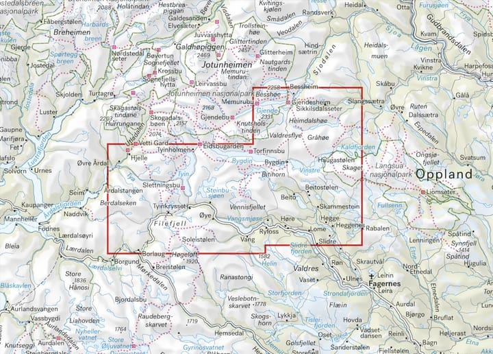 Calazo förlag Beitostølen & Filefjell 1:50 000 Hiking map Calazo förlag