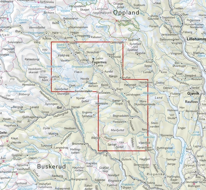 Calazo förlag Valdres 1:50 000 Hiking map Calazo förlag