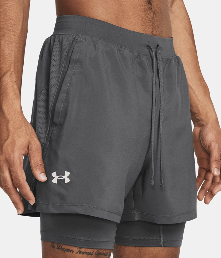 Under Armour Men's UA Launch 5'' 2-In-1 Short Gray Under Armour Under Armour Men's UA Launch 5'' 2-In-1 Short Gray Under Armour