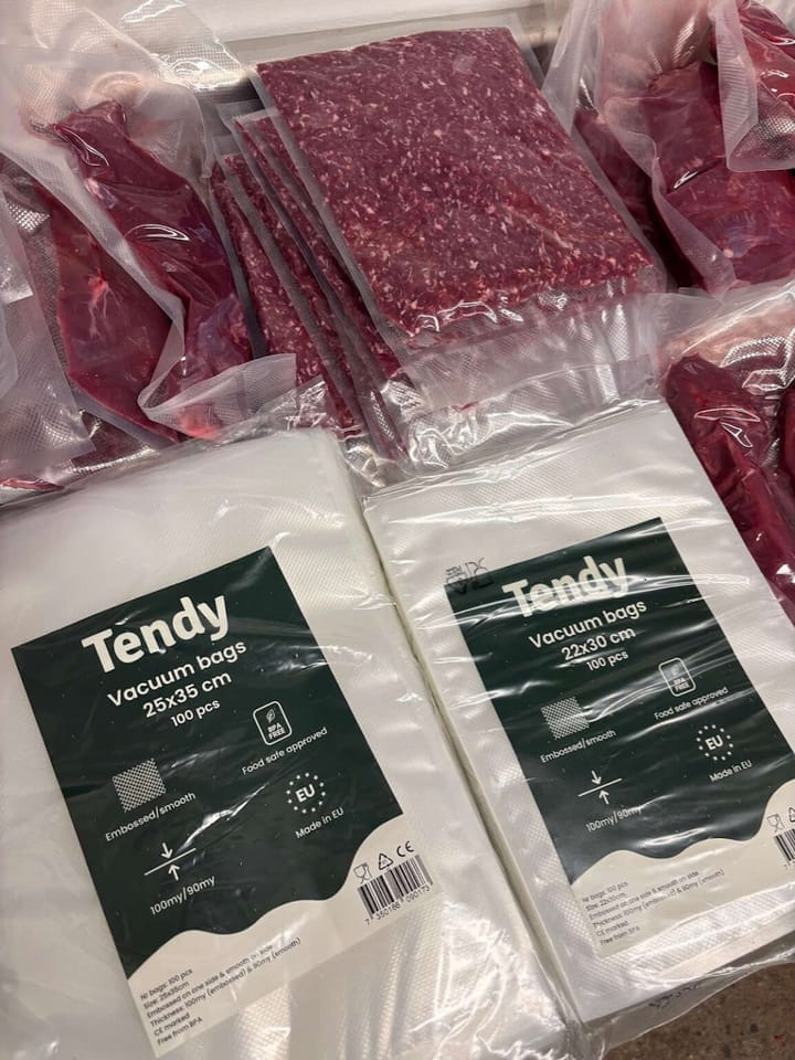 Tendy Vacuum Bags 25x35, 100-Pack Clear Tendy