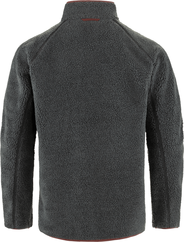 Fjällräven Men's Vardag Pile Fleece Dark Grey/Maroon Fjällräven