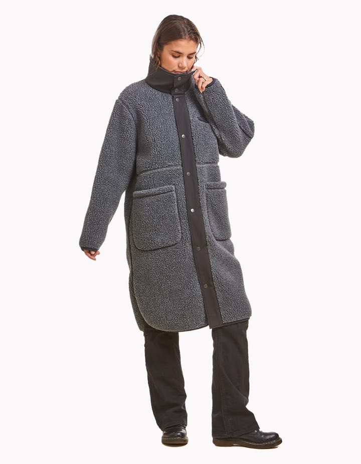 Women's Koster Long Wool Coat Black Varg