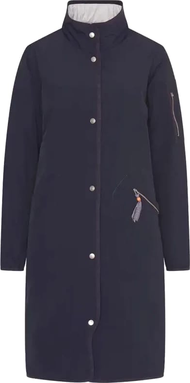 Varg Women's New Saltön Long Spring Coat Navy Blue
