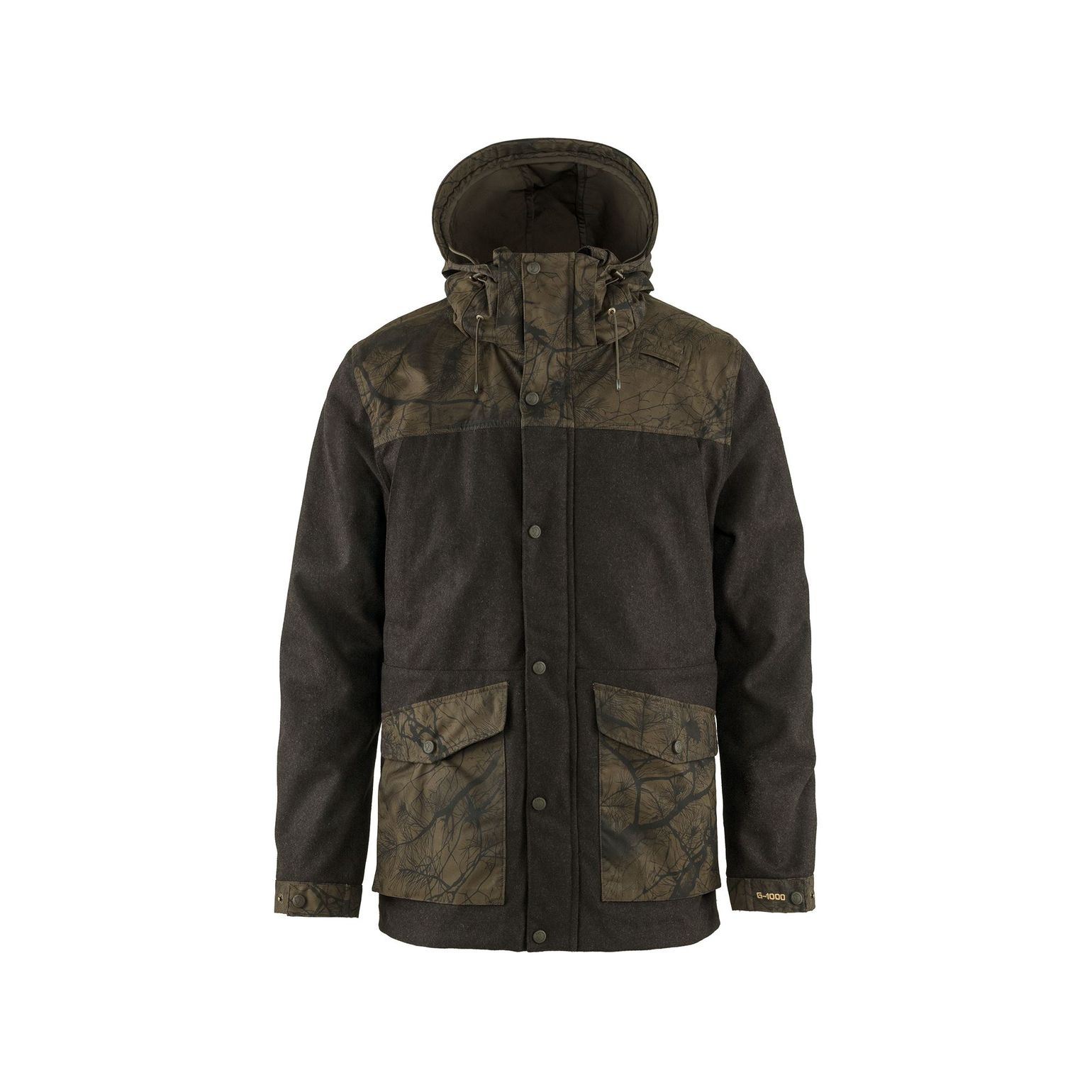 Fjällräven Värmland Wool Jacket M Dark Olive-Dark Olive Camo