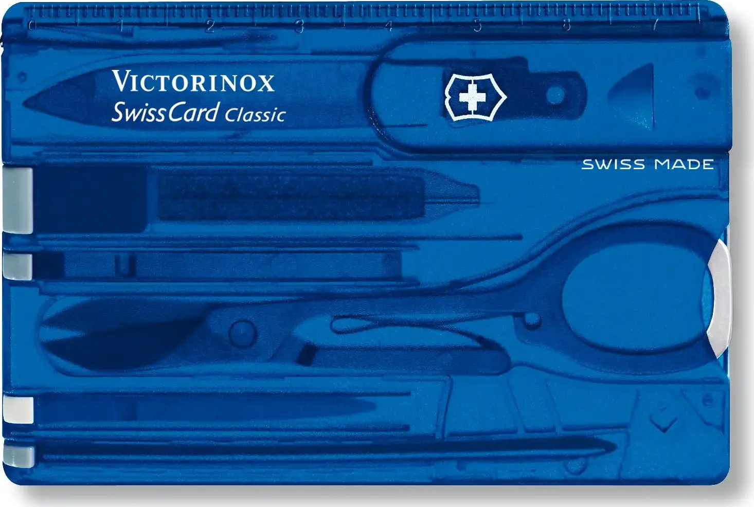 Victorinox Swiss Card Classic Blue Transparent Monitoimityökalut OneSize