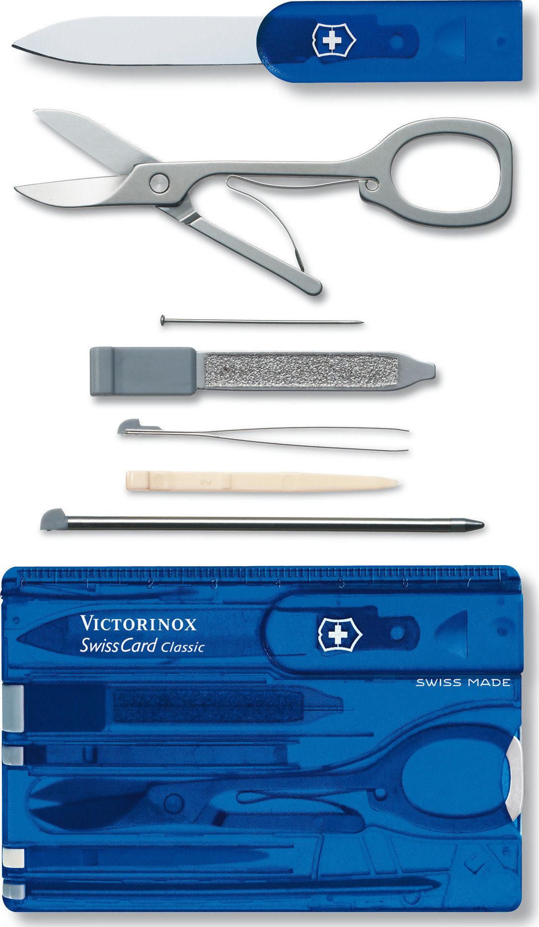 Victorinox Swiss Card Classic Blue Transparent Multiverktyg One Size