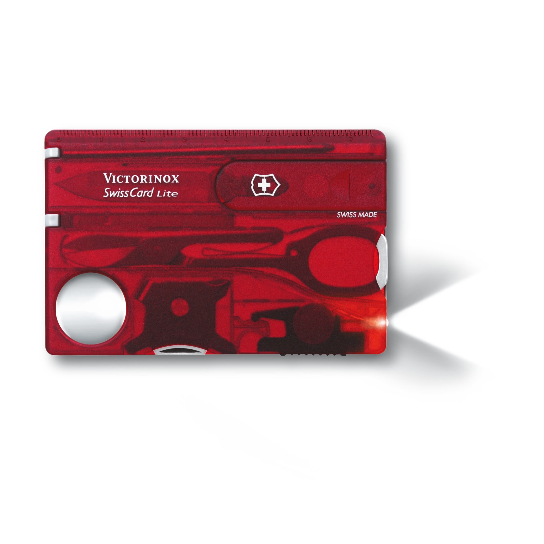 Victorinox SwissCard Lite Red Transparent Multiverktyg One Size