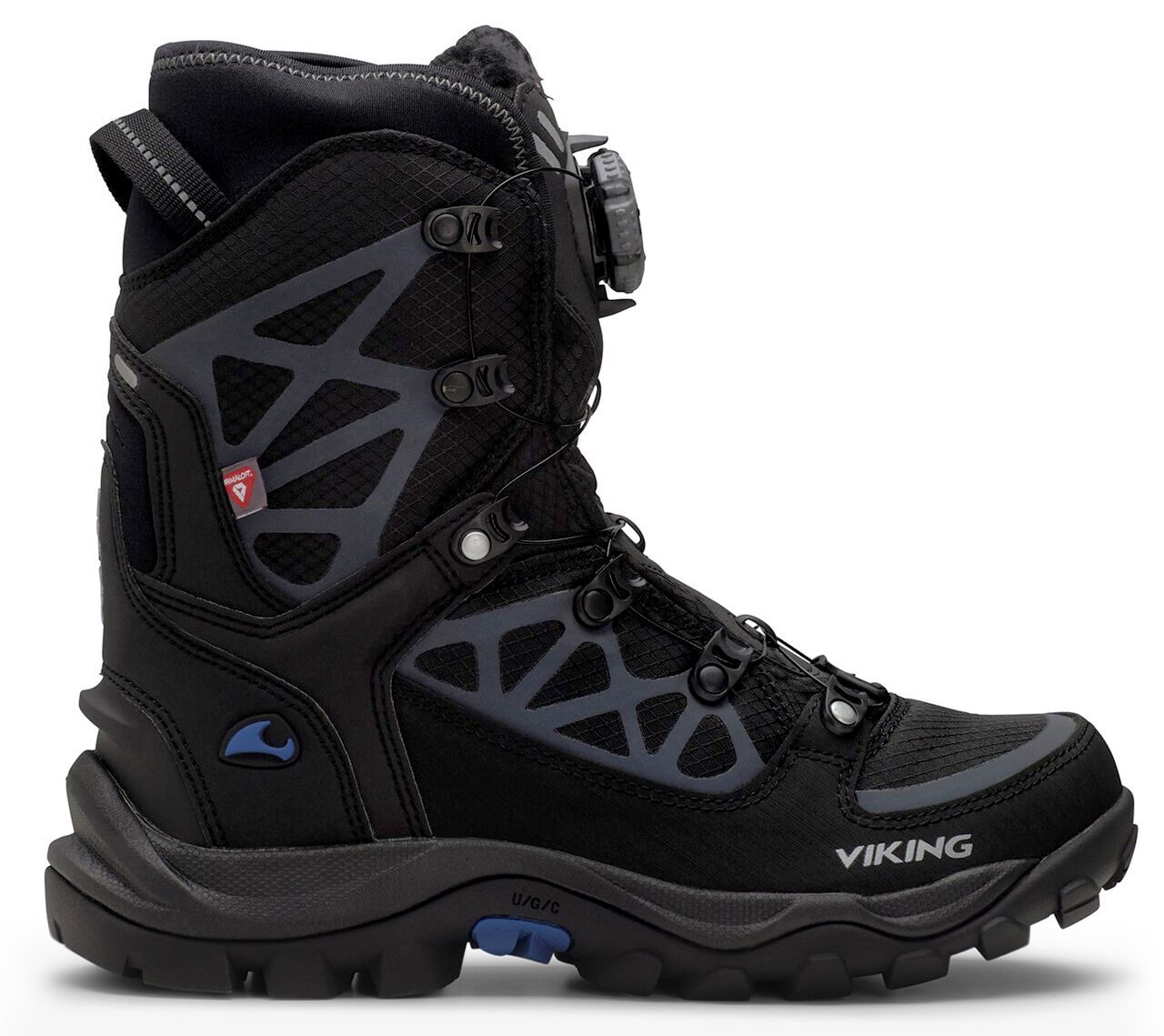 Viking Footwear Unisex Constrictor III High Waterproof Boa Black/Silver