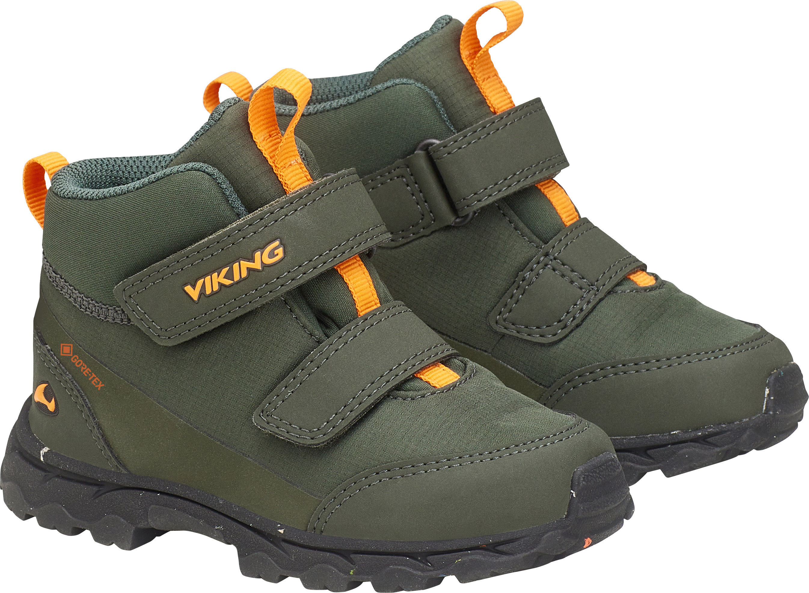 Viking Footwear Kids' As k Mi d F Gore-Tex Huntinggreen/Orange