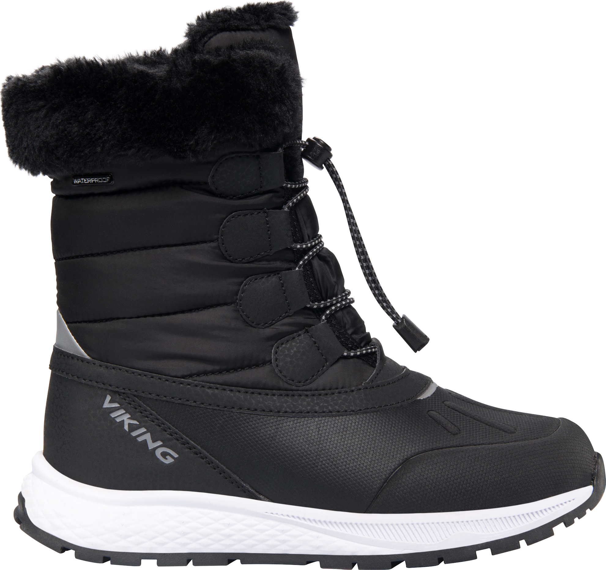 Viking Footwear Kids’ Equip Warm Waterproof Zip Black/Granite
