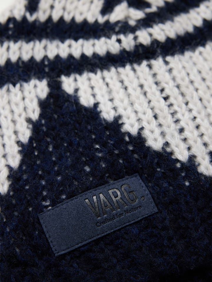 Varg Unisex Bräcke Knitted Beanie Dark Blue With Off White Varg Varg Unisex Bräcke Knitted Beanie Dark Blue With Off White Varg