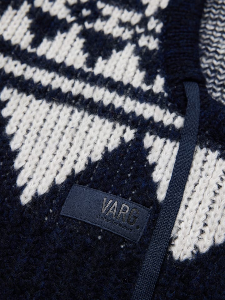 Varg Unisex Bräcke Knitted Balaclava Dark Blue With Off White Varg