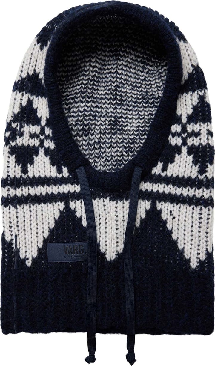 Varg Unisex Bräcke Knitted Balaclava Dark Blue With Off White Varg