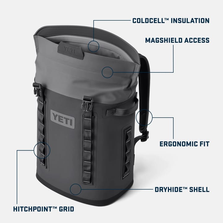 Yeti Hopper M20 Backpack Soft Cooler Fog Grey/Blue Yeti