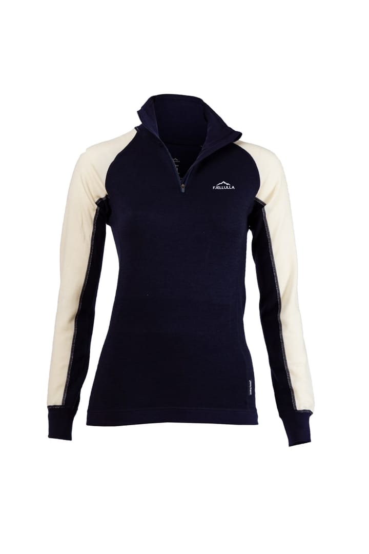 Fjellulla Women'S Half Zip Deep Blue/white Fjellulla Fjellulla Women'S Half Zip Deep Blue/white Fjellulla