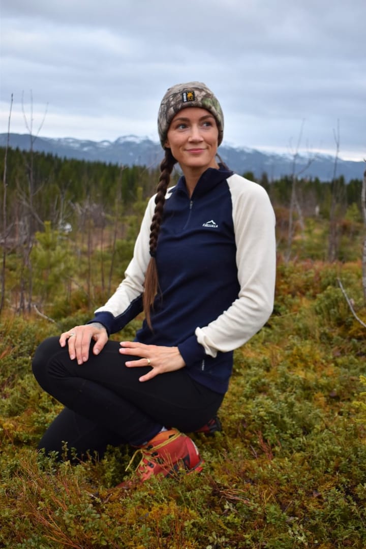Fjellulla Women'S Half Zip Deep Blue/white Fjellulla Fjellulla Women'S Half Zip Deep Blue/white Fjellulla