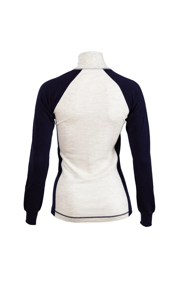Fjellulla Women'S Half Zip Light Grey/deep Blue Fjellulla Fjellulla Women'S Half Zip Light Grey/deep Blue Fjellulla