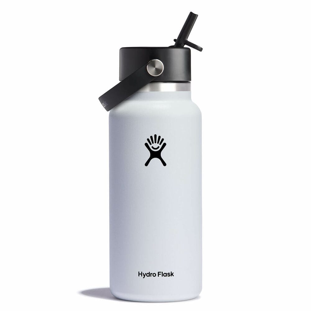 Hydro Flask 32 Oz Wide Flex Straw Cap White