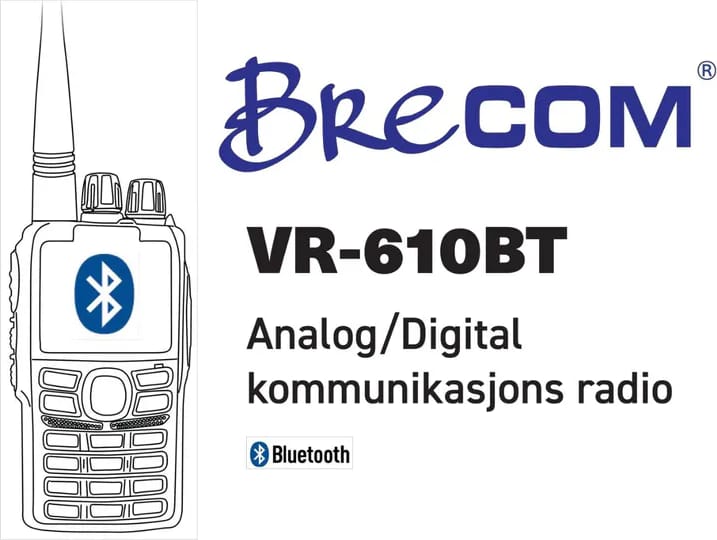 Brecom VR-610BT Analog/Digital Radio Dmr 138-174mhz Brecom