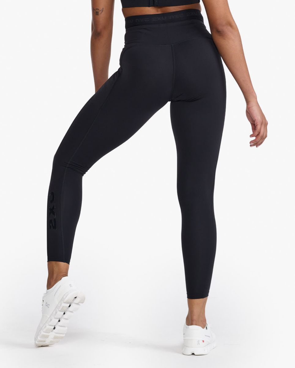 2XU Women's Form Stash Hi-Rise Compression Tights Black/black1