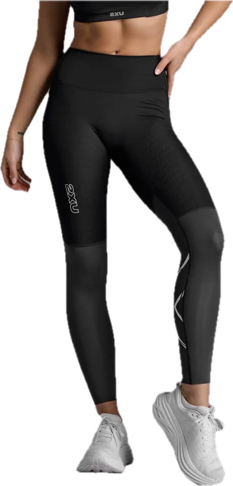 2XU Women'S Light Speed React Hi-Rise Compression Tights Black/ Black Reflective 2XU