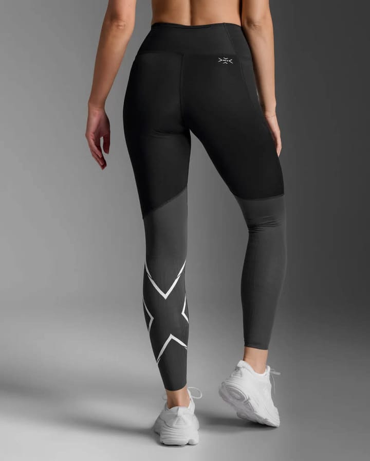2XU Women'S Light Speed React Hi-Rise Compression Tights Black/ Black Reflective 2XU