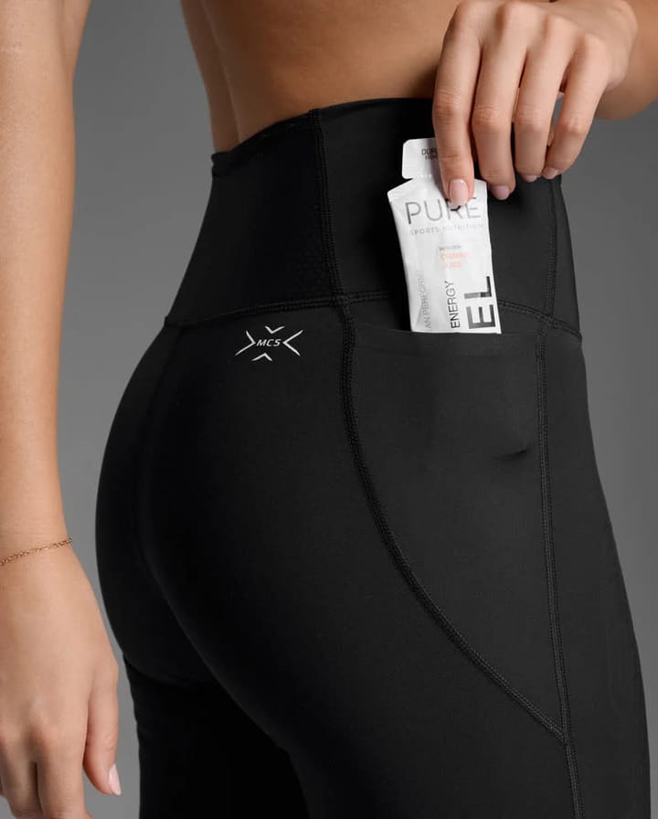 2XU Women'S Light Speed React Hi-Rise Compression Tights Black/ Black Reflective 2XU