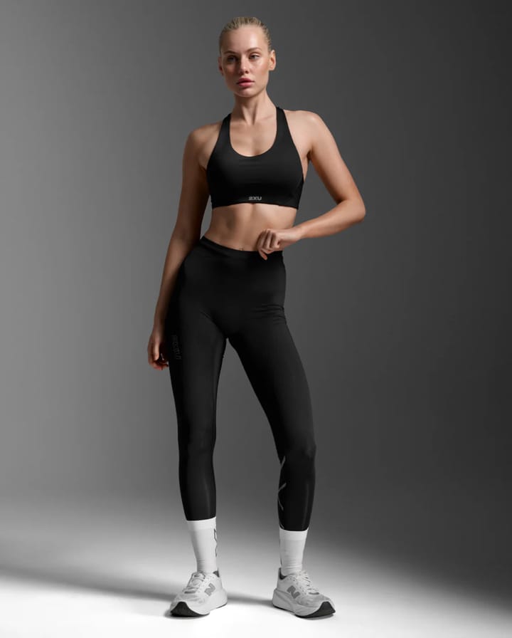 2XU Women'S Light Speed React Hi-Rise Compression Tights Black/ Black Reflective 2XU