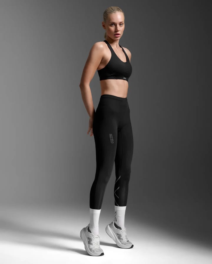 2XU Women'S Light Speed React Hi-Rise Compression Tights Black/ Black Reflective 2XU