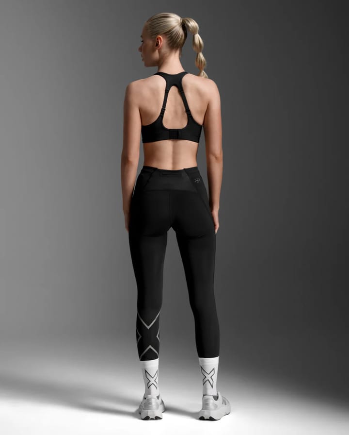 2XU Women'S Light Speed React Hi-Rise Compression Tights Black/ Black Reflective 2XU
