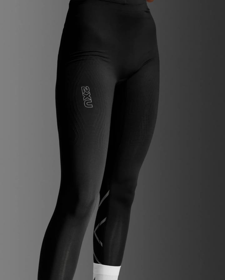 2XU Women'S Light Speed React Hi-Rise Compression Tights Black/ Black Reflective 2XU