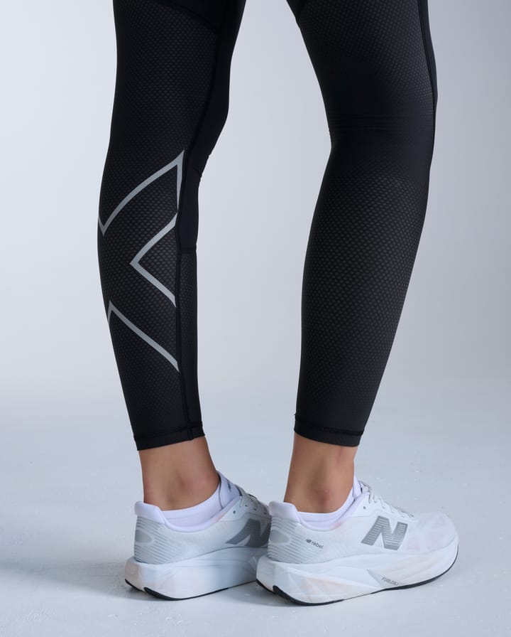 2XU Women's Aero Mesh Hi-Rise Compression Tights Black/silver Reflective 2XU