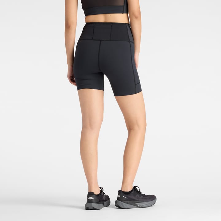 New Balance Women's Sleek Storage Race Short 6" Black New Balance
