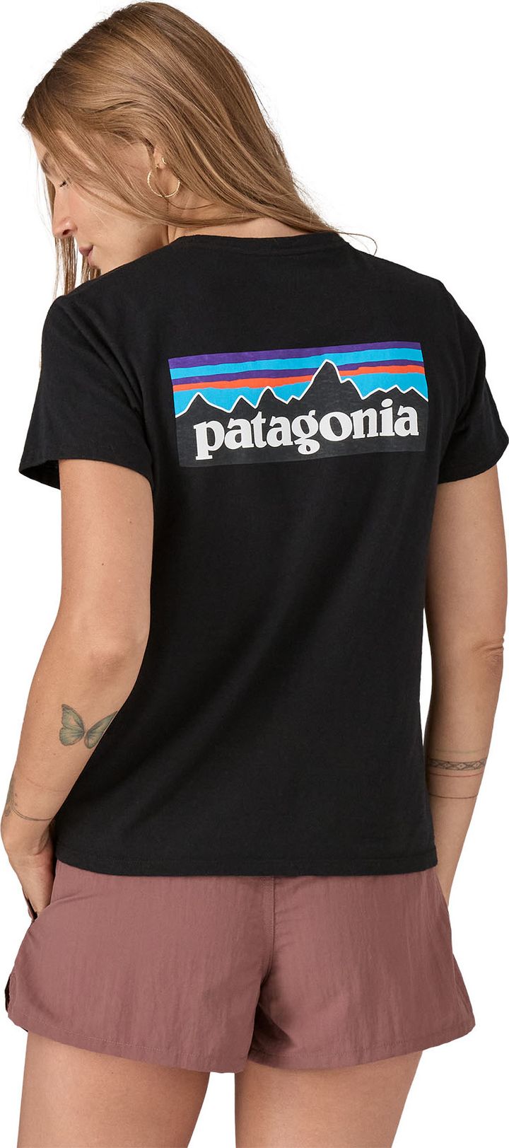 Patagonia Women's P-6 Logo Responsibili-Tee Black Patagonia