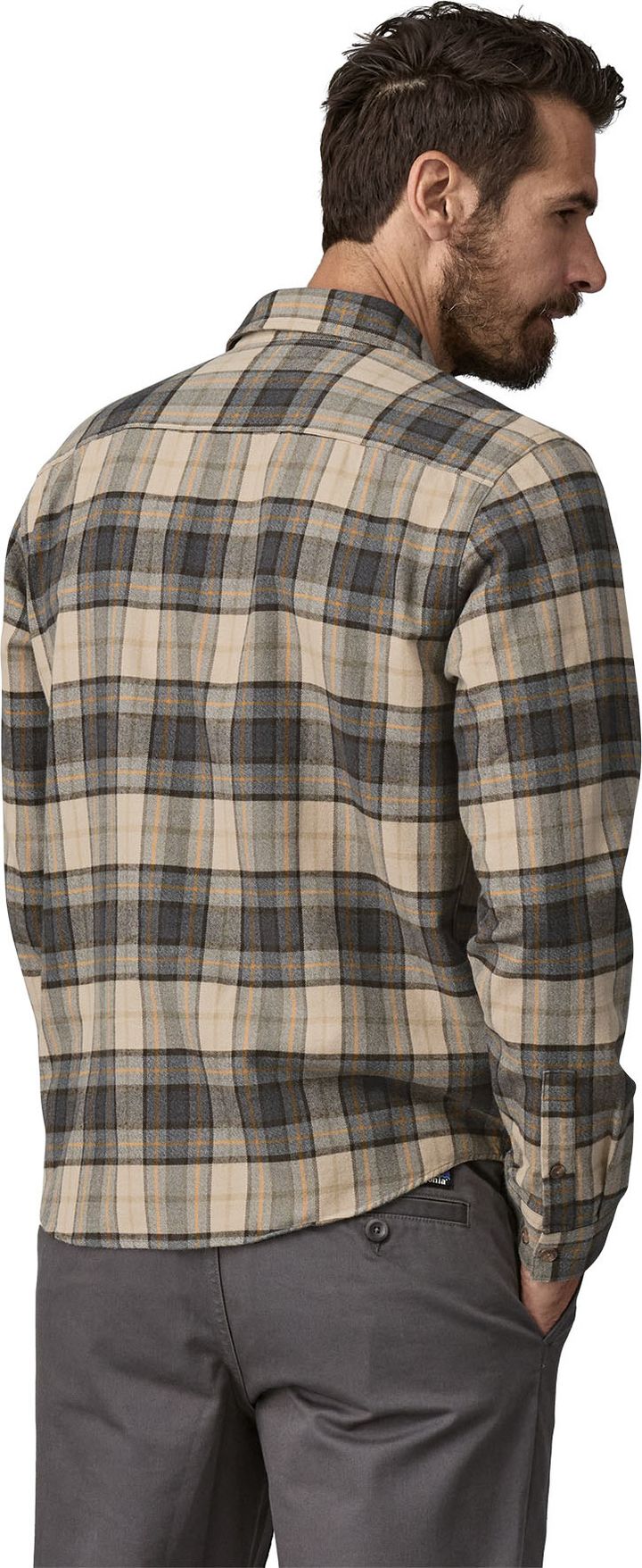 Patagonia Men's Long-Sleeved Lightweight Fjord Flannel Shirt Spotter: Forge Grey Patagonia Patagonia Men's Long-Sleeved Lightweight Fjord Flannel Shirt Spotter: Forge Grey Patagonia