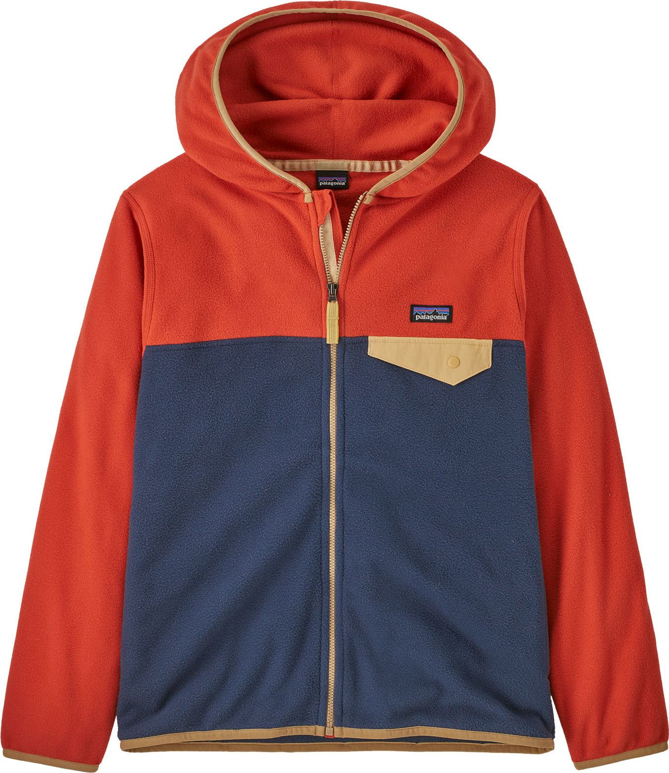 Patagonia Kids' Micro D Snap-T Jacket New Navy W/Madder Red