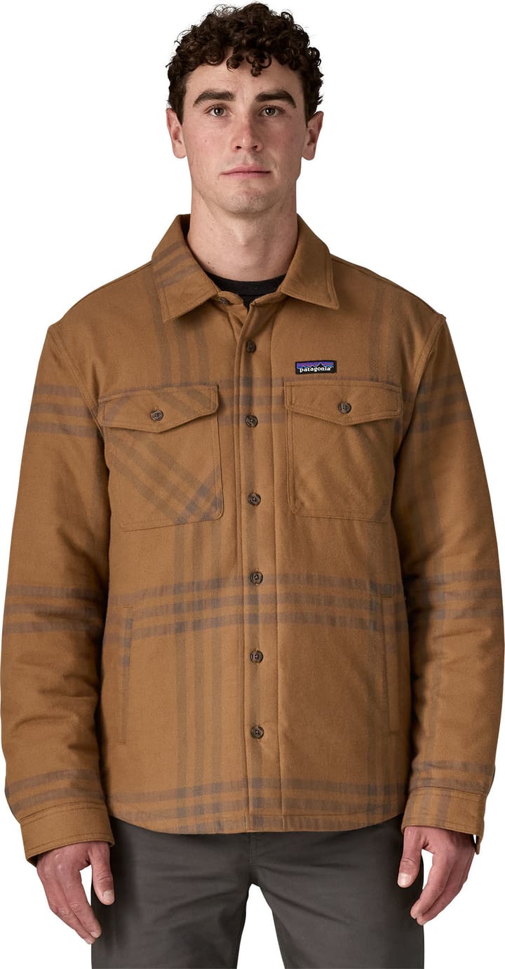 Patagonia Men's Lightweight Insulated Fjord Flannel Shirt Defend: Deer Brown Patagonia