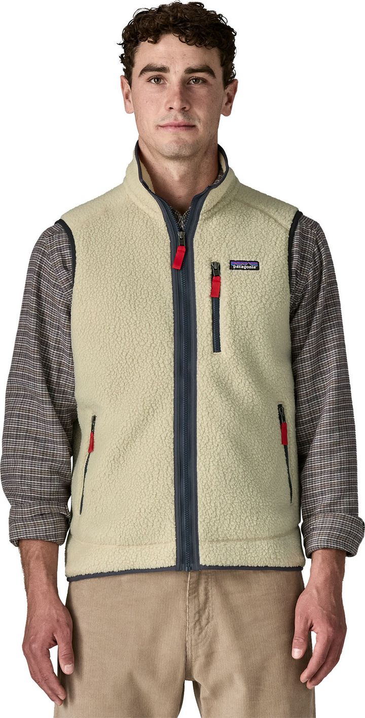 Patagonia Men's Retro Pile Vest Pelican W/smolder Blue Patagonia