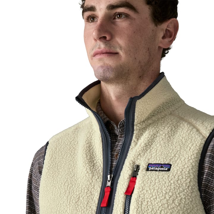 Patagonia Men's Retro Pile Vest Pelican W/smolder Blue Patagonia
