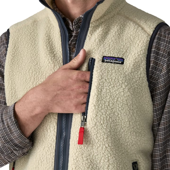Patagonia Men's Retro Pile Vest Pelican W/smolder Blue Patagonia