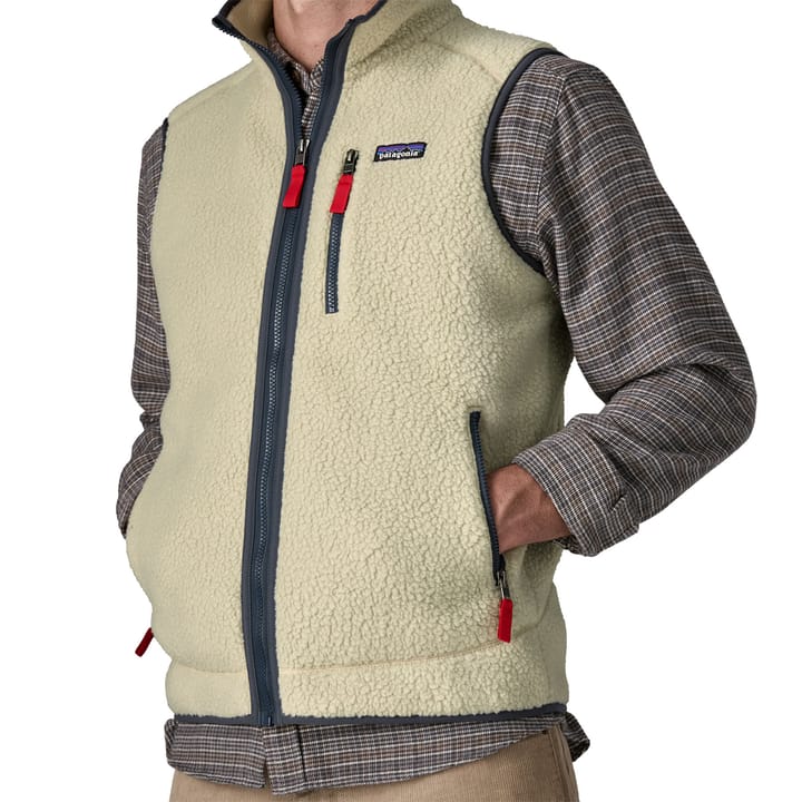 Patagonia Men's Retro Pile Vest Pelican W/smolder Blue Patagonia