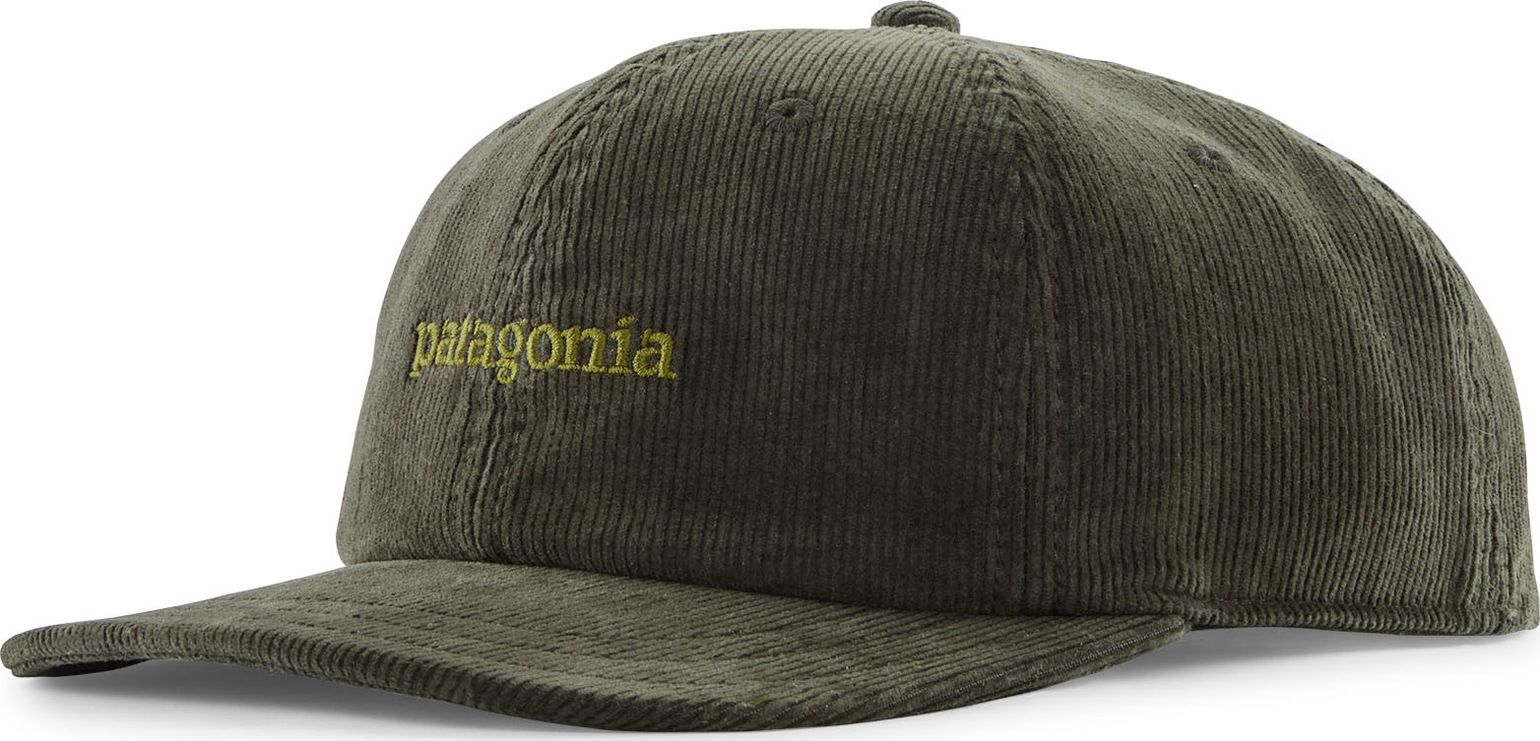 Patagonia Men's Corduroy Cap Text Logo: Old Growth Green