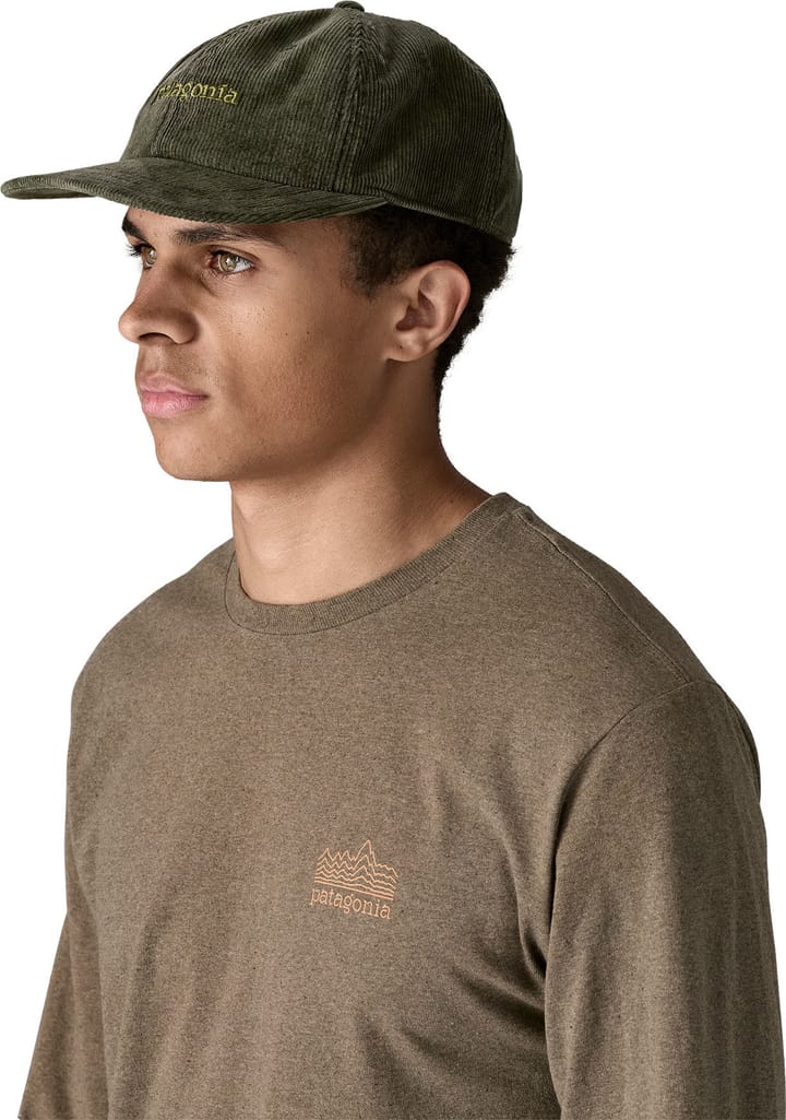 Patagonia Men's Corduroy Cap Text Logo: Old Growth Green Patagonia