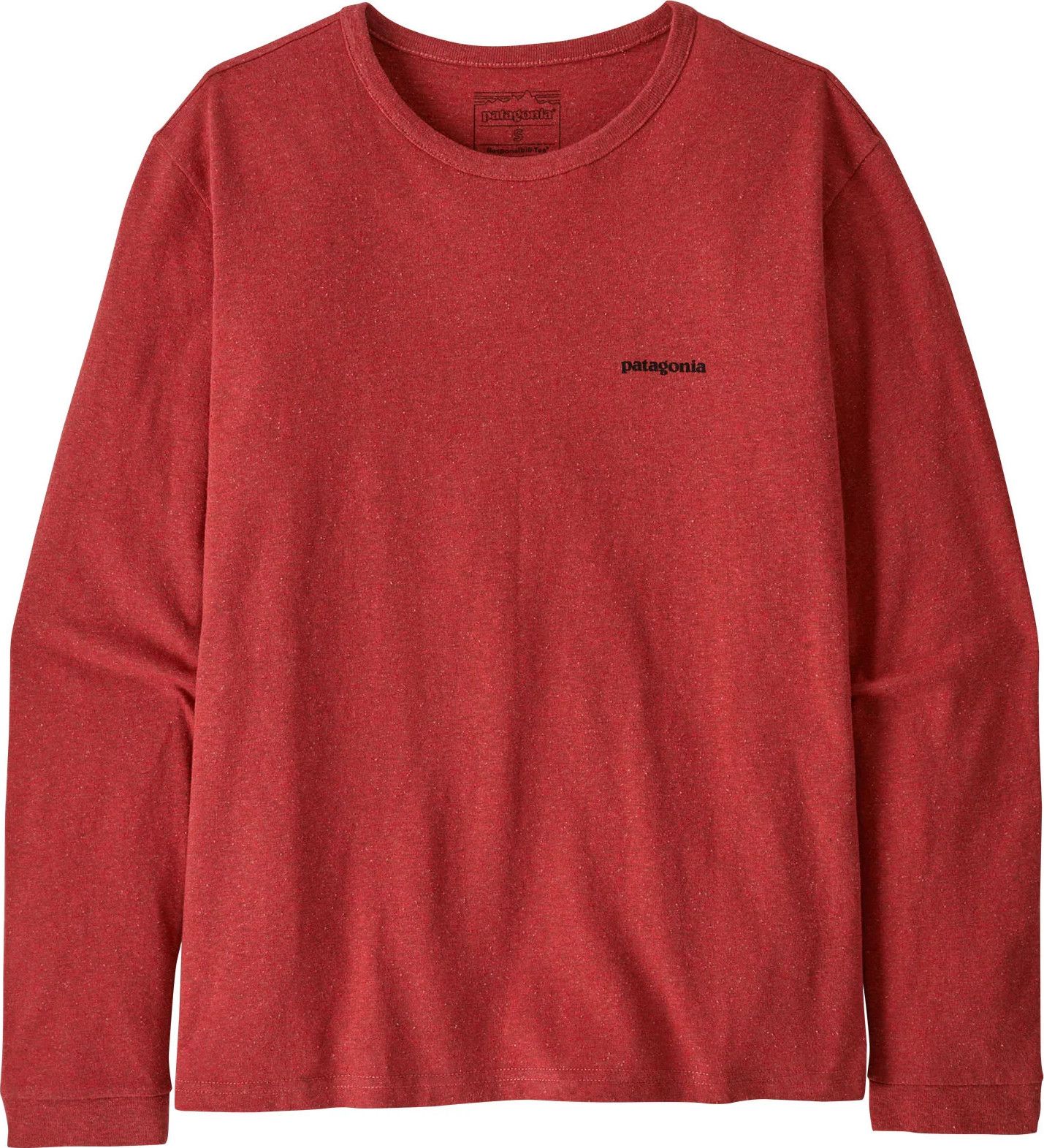 Patagonia Women's Long-Sleeved P-6 Logo Responsibili-Tee Potters Red