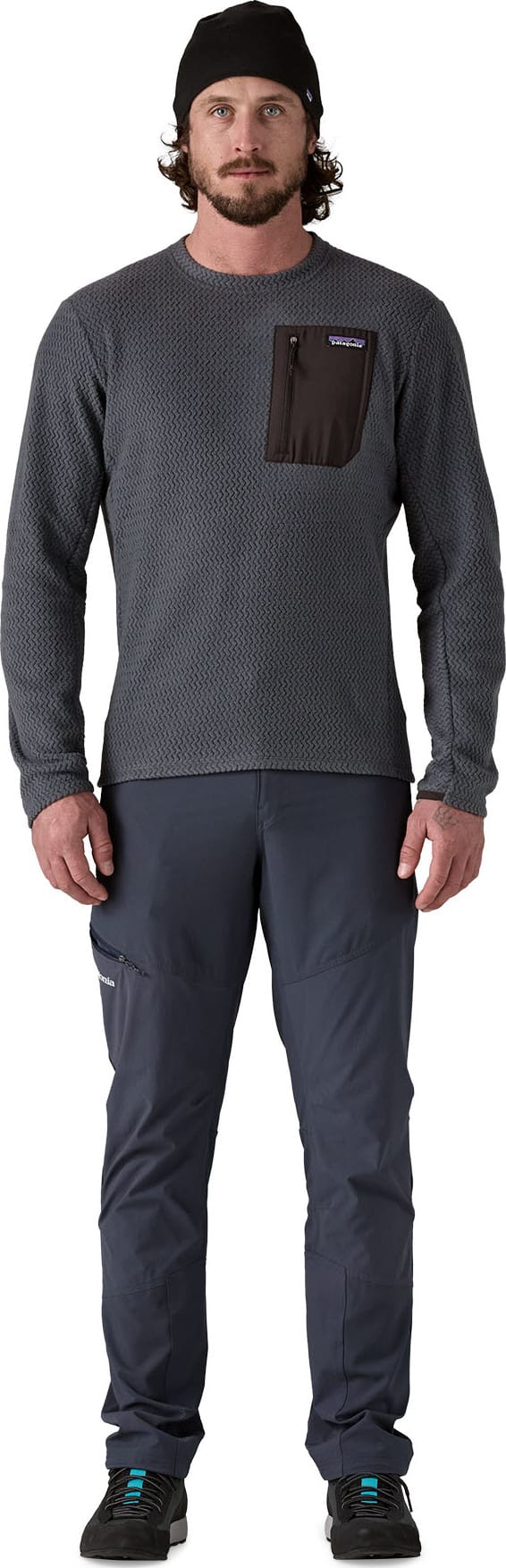 Patagonia Men's R1 Air Crew Smolder Blue Patagonia