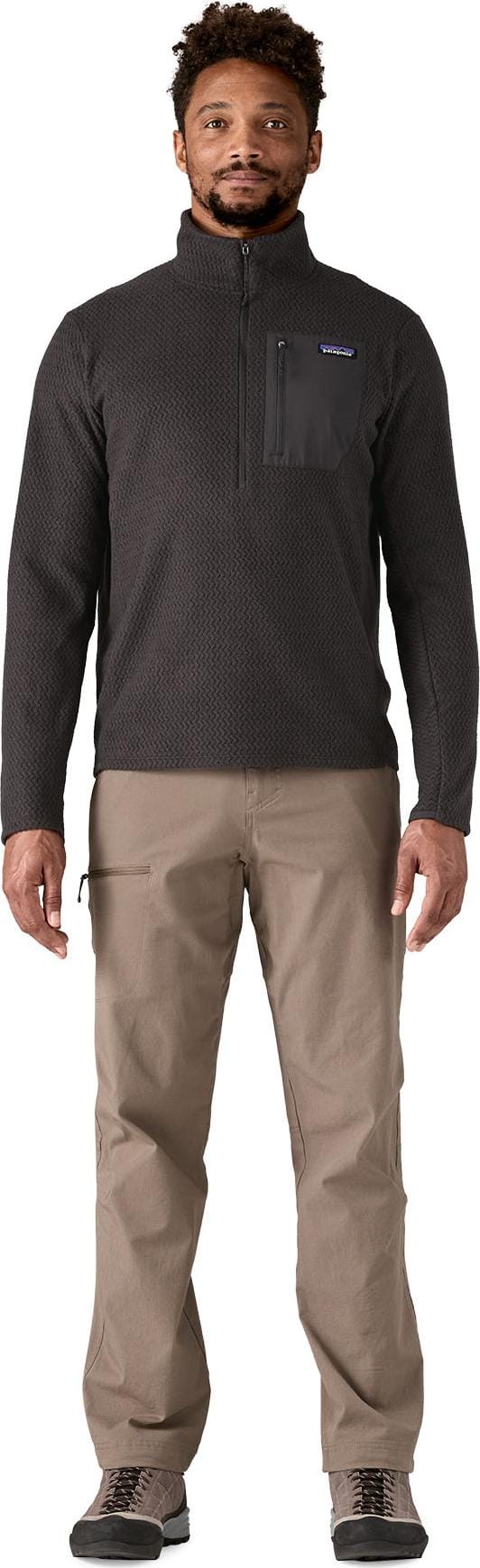 Patagonia Men's R1 Air Fleece Zip-Neck Black Patagonia